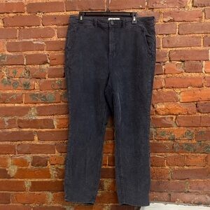 Free People We the Free Grey Corduroy Pants Size 16 Womens